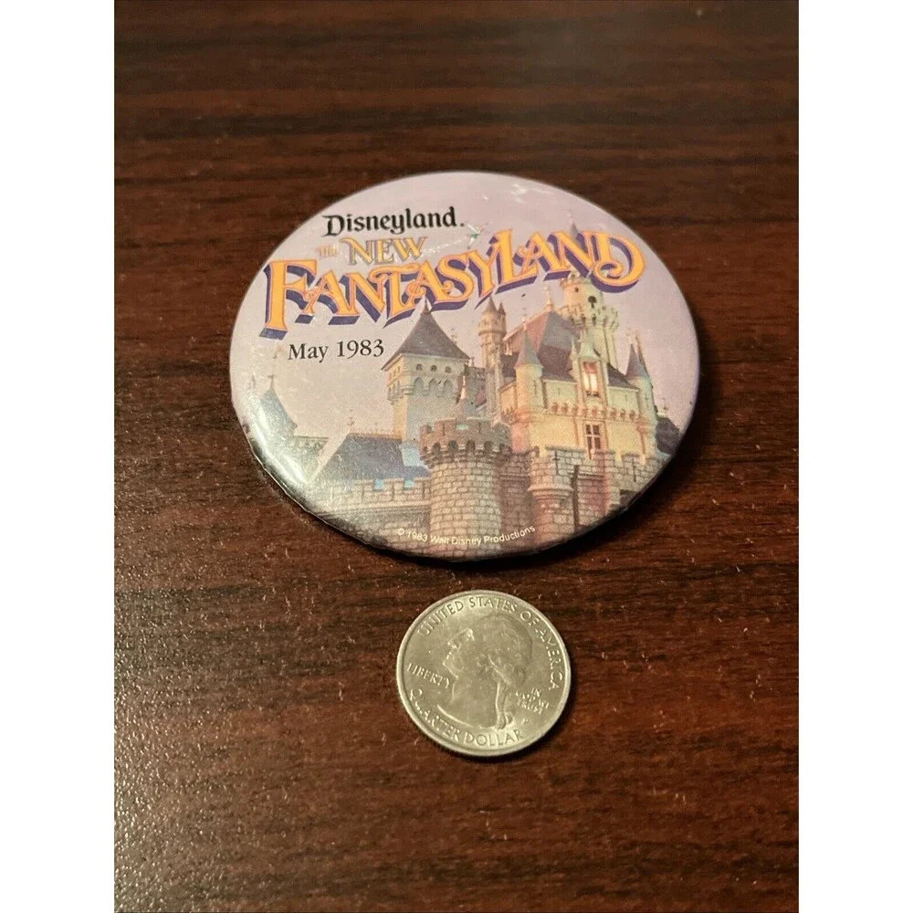 Disneyland New Fantasyland May 1983 Button‎ Pin